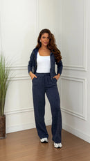 Conjunto Lanzinha Zíper Azul Mescla Vanessa