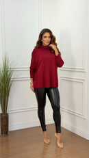 Poncho Tricot Elegance Marsala