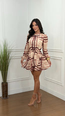 Vestido Chiffon Xadrez Talila