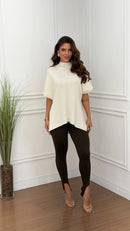Blusa Modal Gola Alta Angela Off White